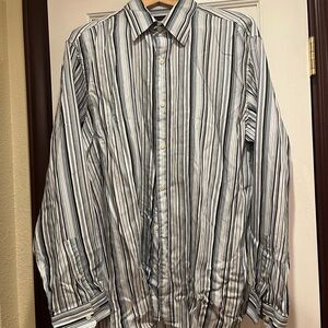 Michael Kors Men's Striped Button-Down Shirt